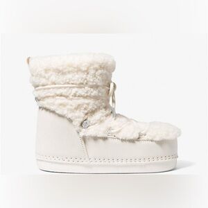 Michael Kors Zelda Faux-Shearling Bootie – Cream – Size U.S. 8